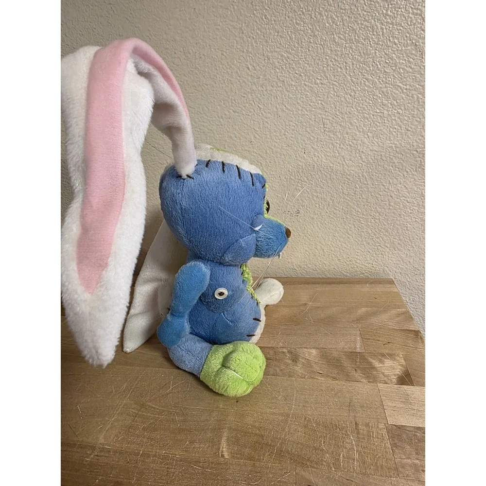 Alex Pardee's Harm Blue Green & Pink Plush Bunny 2003 With Tag Alex Pardee